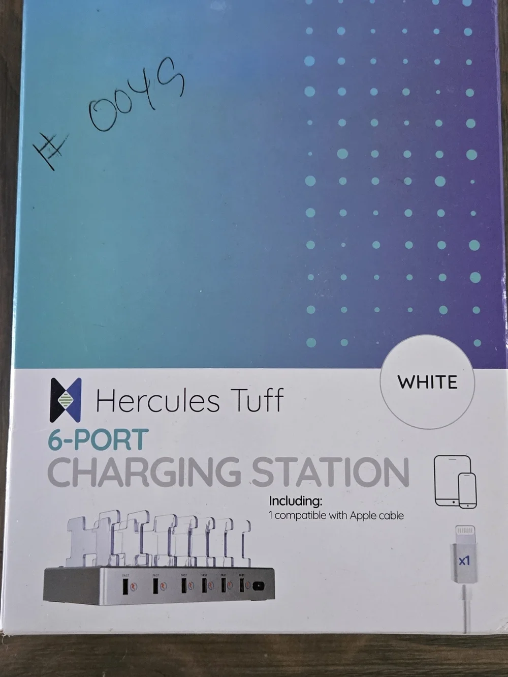 Hercules Tuff Multi-Device Charging Station - 6 USB Fast Ports + 3 USB Cables